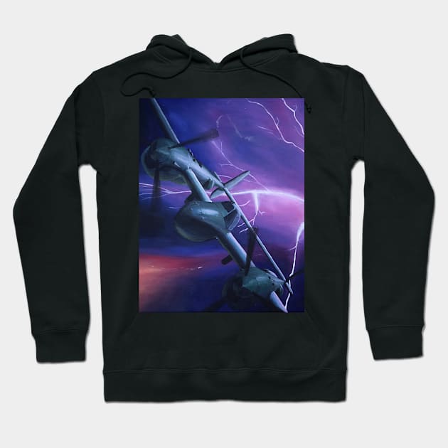 P38 lightning Hoodie by CoolCarVideos